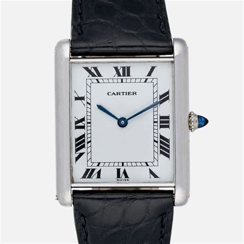 white gold cartier tank|cartier gold tank watch vintage.